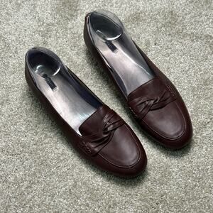 Array Plum Wine Red Leather Comfort Penny Loafers Women’s 11N